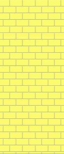 Yellow Subway Tile Acrylic Shower Wall Panel 2440mm x 1220mm ( 3mm Thick) - CladdTech