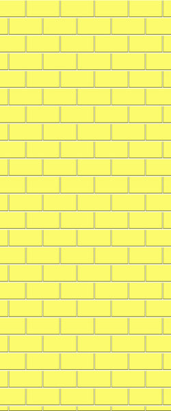 Yellow Subway Tile Acrylic Shower Wall Panel 2440mm x 1220mm ( 3mm Thick) - CladdTech