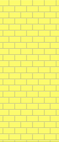 Yellow Subway Tile Acrylic Shower Wall Panel 2440mm x 1220mm ( 3mm Thick) - CladdTech
