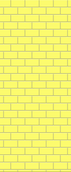 Yellow Subway Tile Acrylic Shower Wall Panel 2440mm x 1220mm ( 3mm Thick) - CladdTech