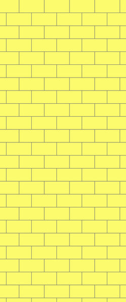 Yellow Subway Tile Acrylic Shower Wall Panel 2440mm x 1220mm ( 3mm Thick) - CladdTech