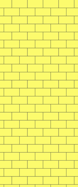 Yellow Subway Tile Acrylic Shower Wall Panel 2440mm x 1220mm ( 3mm Thick) - CladdTech