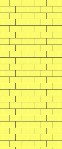 Yellow Subway Tile Acrylic Shower Wall Panel 2440mm x 1220mm ( 3mm Thick) - CladdTech