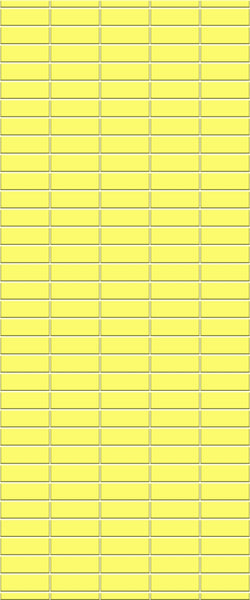 Yellow Horizontal Block Tile Acrylic Shower Panel 2440mm x 1220mm (3mm Thick) - CladdTech