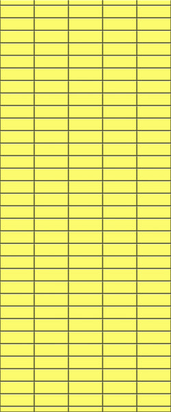 Yellow Horizontal Block Tile Acrylic Shower Panel 2440mm x 1220mm (3mm Thick) - CladdTech