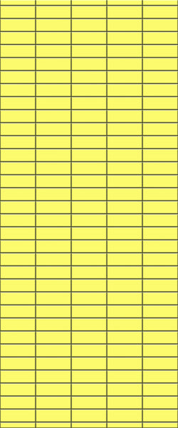 Yellow Horizontal Block Tile Acrylic Shower Panel 2440mm x 1220mm (3mm Thick) - CladdTech