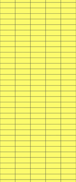 Yellow Horizontal Block Tile Acrylic Shower Panel 2440mm x 1220mm (3mm Thick) - CladdTech