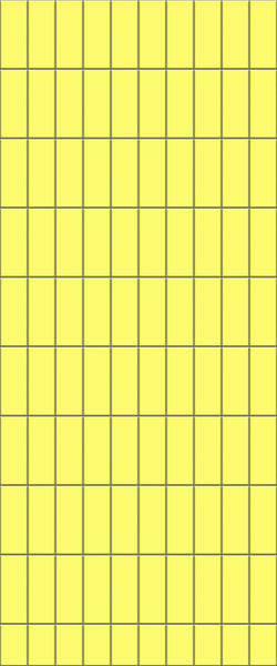 Yellow Vertical Block Tile Acrylic Shower Panel 2440mm x 1220mm ( 3mm Thick) - CladdTech