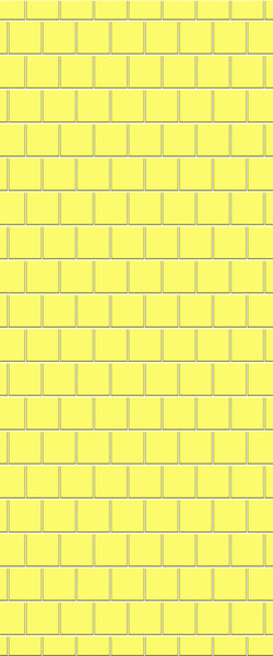 Yellow Large Square's Tile Acrylic Shower Wall Panel 2440mm x 1220mm ( 3mm Thick) - CladdTech