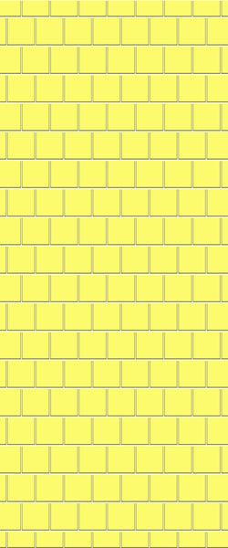 Yellow Large Square's Tile Acrylic Shower Wall Panel 2440mm x 1220mm ( 3mm Thick) - CladdTech