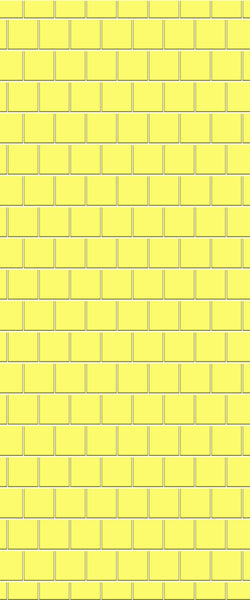 Yellow Large Square's Tile Acrylic Shower Wall Panel 2440mm x 1220mm ( 3mm Thick) - CladdTech