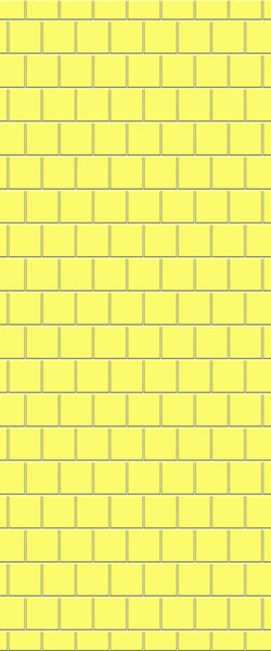 Yellow Large Square's Tile Acrylic Shower Wall Panel 2440mm x 1220mm ( 3mm Thick) - CladdTech