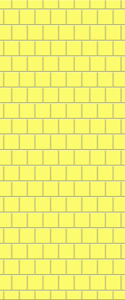 Yellow Large Square's Tile Acrylic Shower Wall Panel 2440mm x 1220mm ( 3mm Thick) - CladdTech