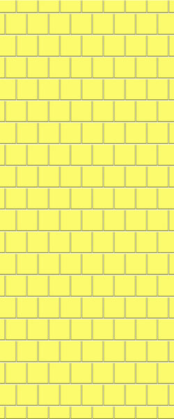Yellow Large Square's Tile Acrylic Shower Wall Panel 2440mm x 1220mm ( 3mm Thick) - CladdTech