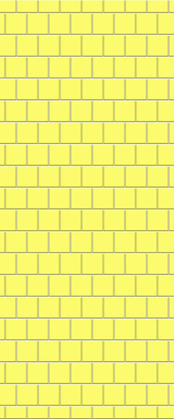 Yellow Large Square's Tile Acrylic Shower Wall Panel 2440mm x 1220mm ( 3mm Thick) - CladdTech