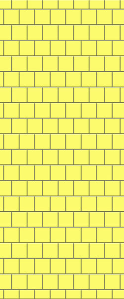 Yellow Large Square's Tile Acrylic Shower Wall Panel 2440mm x 1220mm ( 3mm Thick) - CladdTech