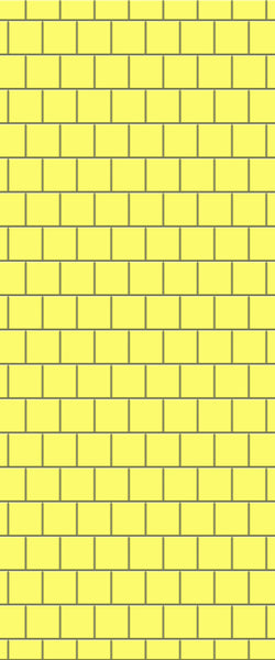 Yellow Large Square's Tile Acrylic Shower Wall Panel 2440mm x 1220mm ( 3mm Thick) - CladdTech