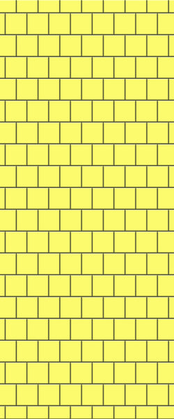 Yellow Large Square's Tile Acrylic Shower Wall Panel 2440mm x 1220mm ( 3mm Thick) - CladdTech