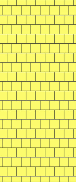 Yellow Large Square's Tile Acrylic Shower Wall Panel 2440mm x 1220mm ( 3mm Thick) - CladdTech