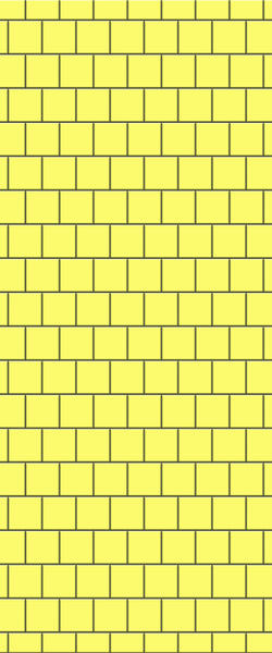 Yellow Large Square's Tile Acrylic Shower Wall Panel 2440mm x 1220mm ( 3mm Thick) - CladdTech