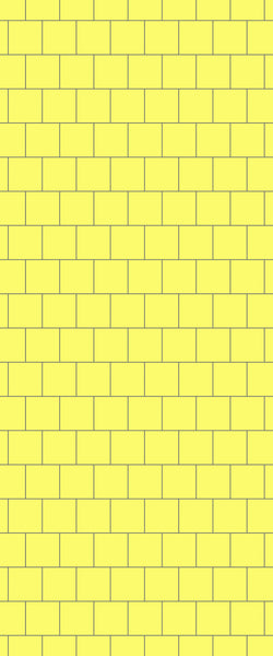 Yellow Large Square's Tile Acrylic Shower Wall Panel 2440mm x 1220mm ( 3mm Thick) - CladdTech