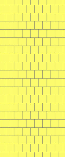 Yellow Large Square's Tile Acrylic Shower Wall Panel 2440mm x 1220mm ( 3mm Thick) - CladdTech