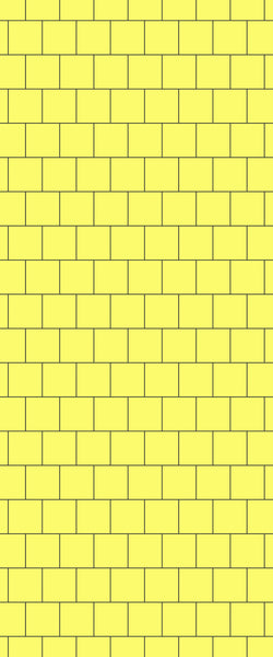 Yellow Large Square's Tile Acrylic Shower Wall Panel 2440mm x 1220mm ( 3mm Thick) - CladdTech