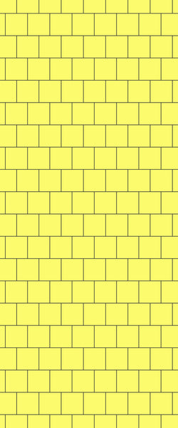 Yellow Large Square's Tile Acrylic Shower Wall Panel 2440mm x 1220mm ( 3mm Thick) - CladdTech