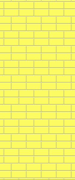 Yellow Brickbond Tile Acrylic Shower Wall Panel 2440mm x 1220mm ( 3mm Thick) - CladdTech