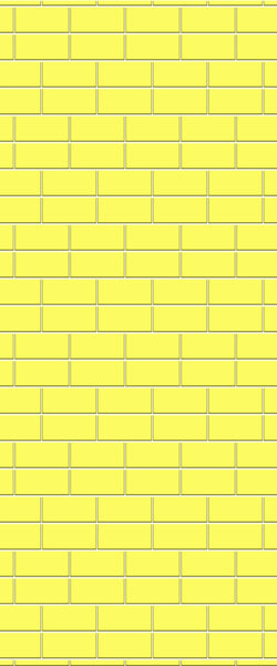 Yellow Brickbond Tile Acrylic Shower Wall Panel 2440mm x 1220mm ( 3mm Thick) - CladdTech