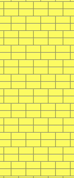 Yellow Brickbond Tile Acrylic Shower Wall Panel 2440mm x 1220mm ( 3mm Thick) - CladdTech