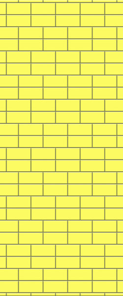 Yellow Brickbond Tile Acrylic Shower Wall Panel 2440mm x 1220mm ( 3mm Thick) - CladdTech