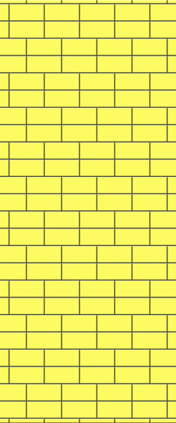 Yellow Brickbond Tile Acrylic Shower Wall Panel 2440mm x 1220mm ( 3mm Thick) - CladdTech