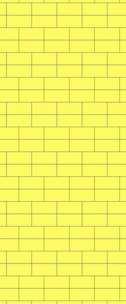 Yellow Brickbond Tile Acrylic Shower Wall Panel 2440mm x 1220mm ( 3mm Thick) - CladdTech