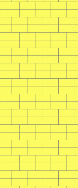 Yellow Brickbond Tile Acrylic Shower Wall Panel 2440mm x 1220mm ( 3mm Thick) - CladdTech