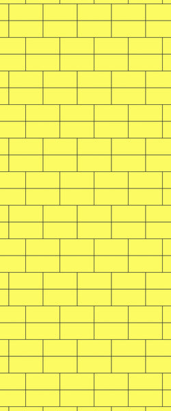 Yellow Brickbond Tile Acrylic Shower Wall Panel 2440mm x 1220mm ( 3mm Thick) - CladdTech