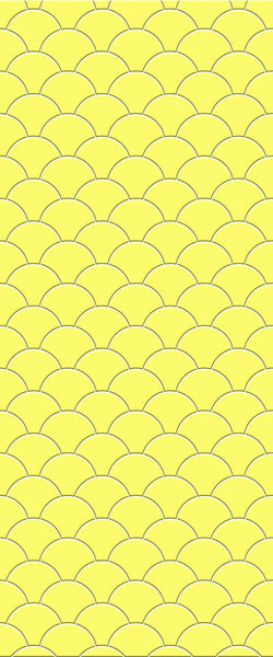 Yellow Fishscales Tile Acrylic Shower Panel 2440mm x 1220mm (3mm Thick) - CladdTech