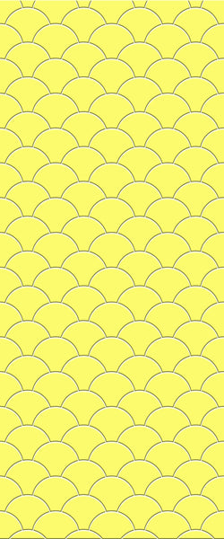 Yellow Fishscales Tile Acrylic Shower Panel 2440mm x 1220mm (3mm Thick) - CladdTech