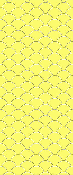 Yellow Fishscales Tile Acrylic Shower Panel 2440mm x 1220mm (3mm Thick) - CladdTech