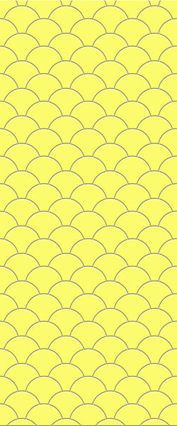 Yellow Fishscales Tile Acrylic Shower Panel 2440mm x 1220mm (3mm Thick) - CladdTech
