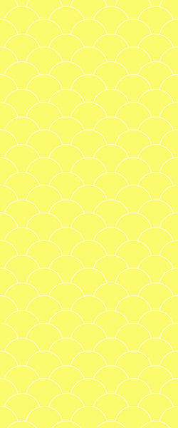 Yellow Fishscales Tile Acrylic Shower Panel 2440mm x 1220mm (3mm Thick) - CladdTech