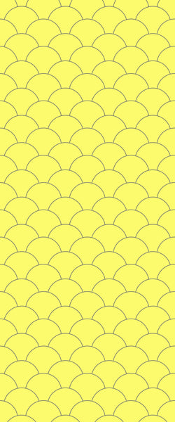 Yellow Fishscales Tile Acrylic Shower Panel 2440mm x 1220mm (3mm Thick) - CladdTech