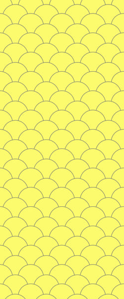 Yellow Fishscales Tile Acrylic Shower Panel 2440mm x 1220mm (3mm Thick) - CladdTech