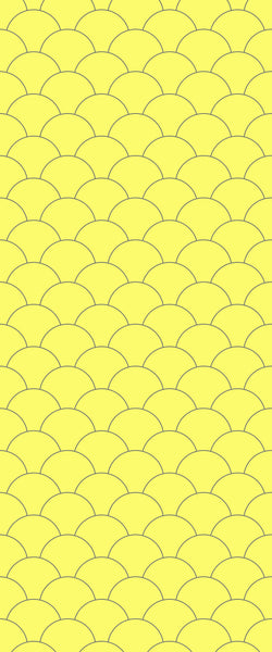 Yellow Fishscales Tile Acrylic Shower Panel 2440mm x 1220mm (3mm Thick) - CladdTech