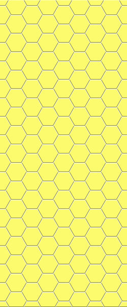 Yellow Hexagon Tile Acrylic Wall Panel 2440mm x 1220mm (3mm Thick) - CladdTech