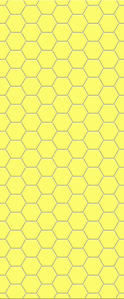 Yellow Hexagon Tile Acrylic Wall Panel 2440mm x 1220mm (3mm Thick) - CladdTech