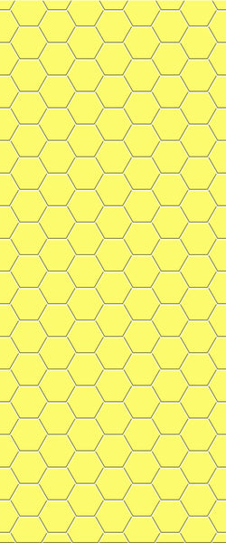 Yellow Hexagon Tile Acrylic Wall Panel 2440mm x 1220mm (3mm Thick) - CladdTech