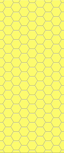 Yellow Hexagon Tile Acrylic Wall Panel 2440mm x 1220mm (3mm Thick) - CladdTech