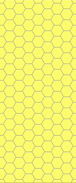 Yellow Hexagon Tile Acrylic Wall Panel 2440mm x 1220mm (3mm Thick) - CladdTech