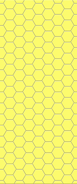 Yellow Hexagon Tile Acrylic Wall Panel 2440mm x 1220mm (3mm Thick) - CladdTech